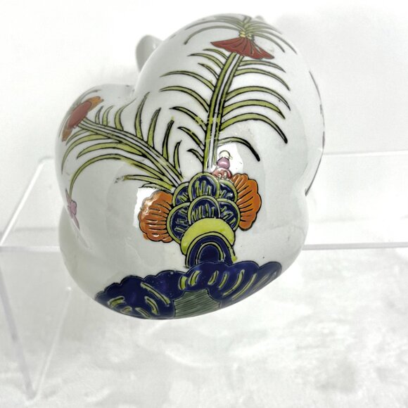 VTG Chinoiserie Sleeping Lucky Cat Figurine Ceramic Hand Painted MCM - Picture 6 of 15